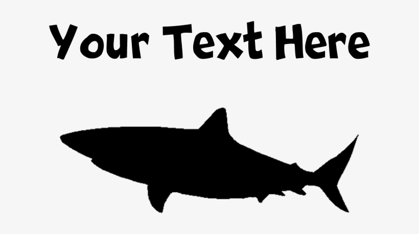 Custom Bull Shark Silhouette Teddy Bear - Custom Tyrannosaurus Rex Silhouette Sticker, transparent png #3208608