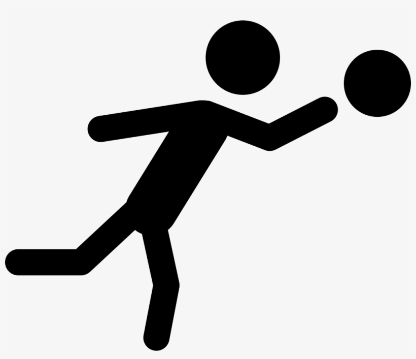 Soccer Player Silhouette With The Ball - Pictogramme Foot, transparent png #3208813