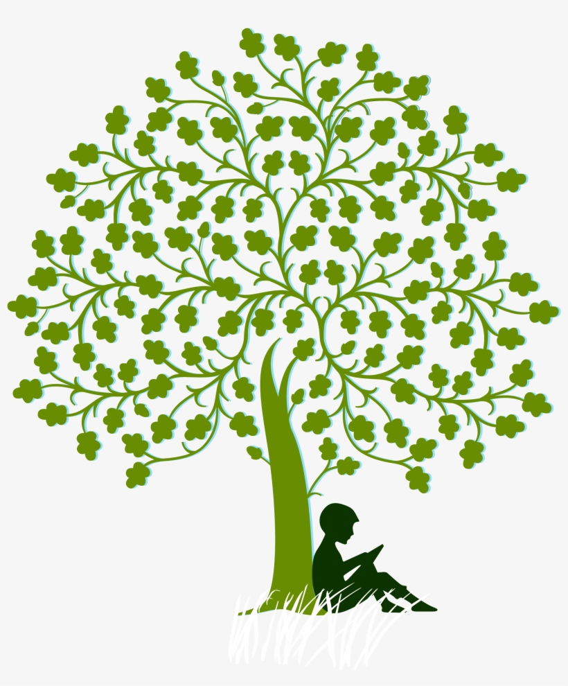 Improve - Wall Vinyl Decals Reading Book Tree Wall Vinyl Decal, transparent png #3208959