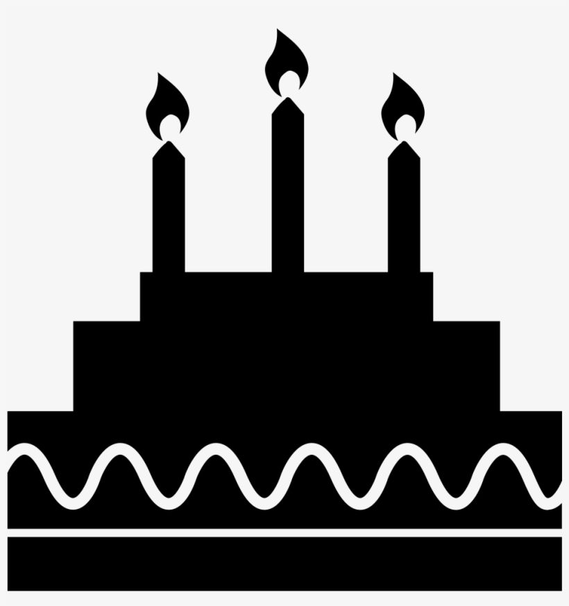 Birthday Cake With Candles - Birthday Cake Silhouette Png, transparent png #3209051