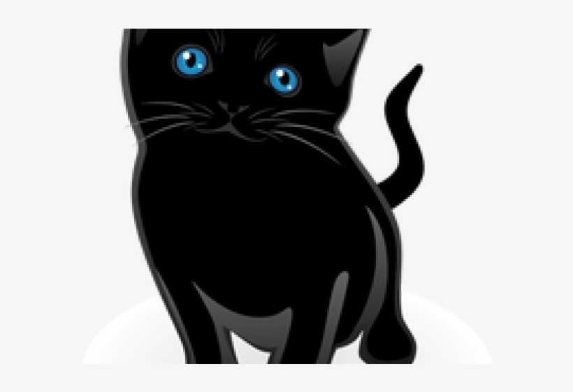 Black Cat Silhouette - Cute Black Cat Shirt Pillow Case, transparent png #3209090