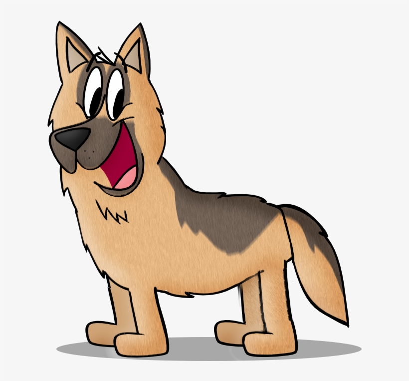28 Collection Of German Shepherd Puppy Clipart - Cartoon German Shepherd Drawings, transparent png #3209201