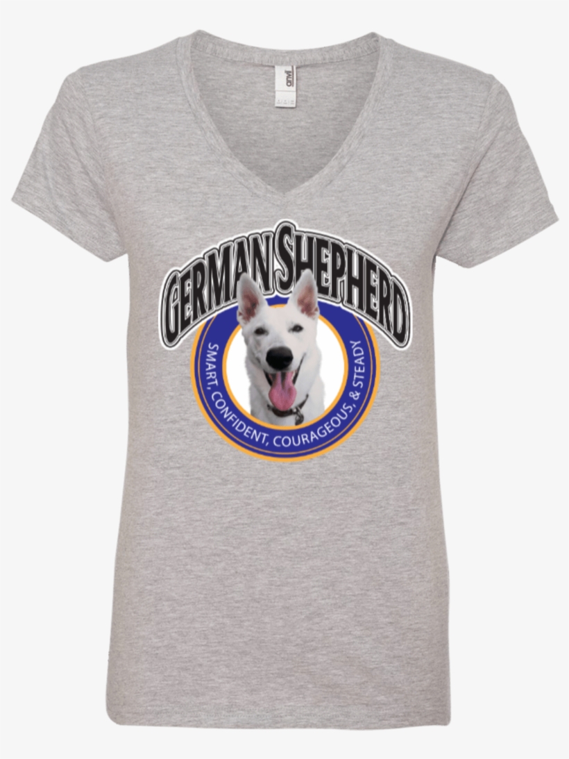 Berger The White German Shepherd Courageous Ladies - T-shirt, transparent png #3209522