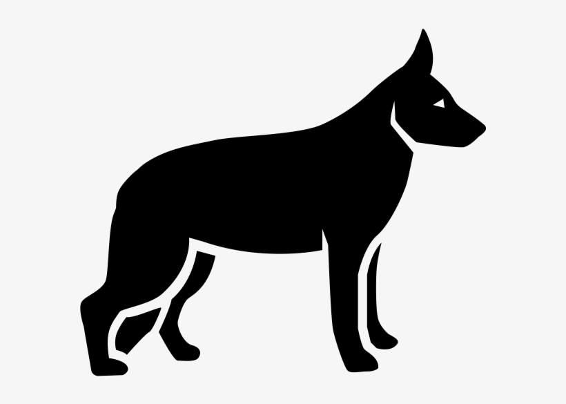 German Shepherd Rubber Stamp - Jackal Silhouette, transparent png #3209692