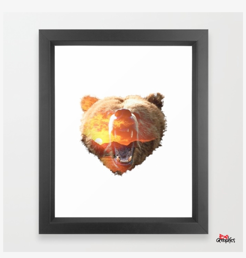 Sunset Bear - Picture Frame, transparent png #3210031
