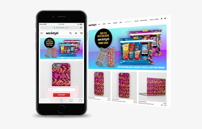 Mobilewebscreens - Fur Stripes Iphone 6 Slim Case By Gimetzco's Damaged, transparent png #3210362