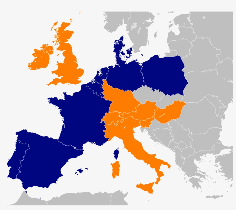 Aldi Nord Vs Aldi Sued (orange) In Europe - Aldi Europe, transparent png #3210878