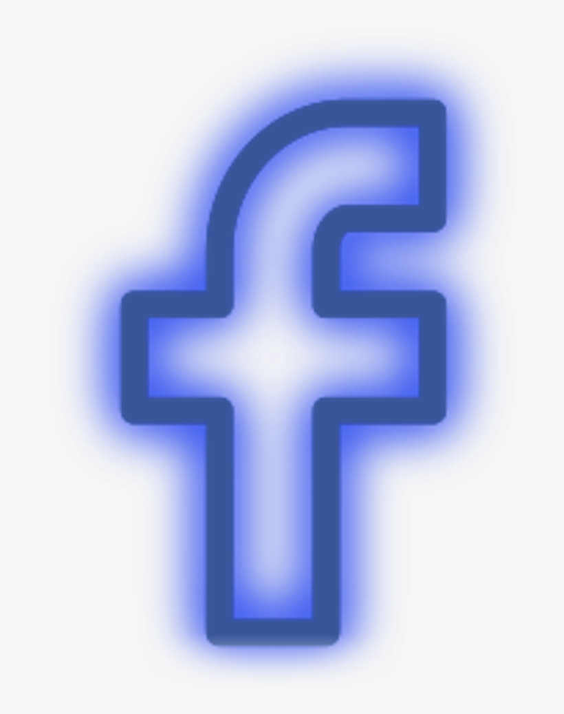 Facebook Logo Icon Led Blue Darkblue Light F Freetoedit - Facebook Neon, transparent png #3211365