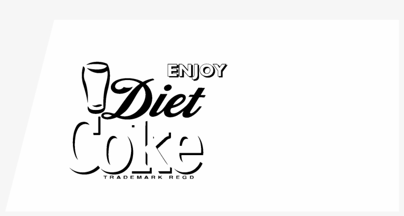Diet Coke Logo Black And White - Diet Coke, transparent png #3211662