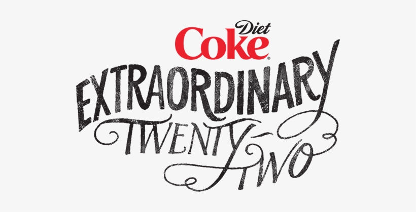 Extraordinary 22 3 Logo, Hand Drawn Type, Diet Coke, - Diet Coke - 20 Pack, 12 Fl Oz Cans, transparent png #3211820