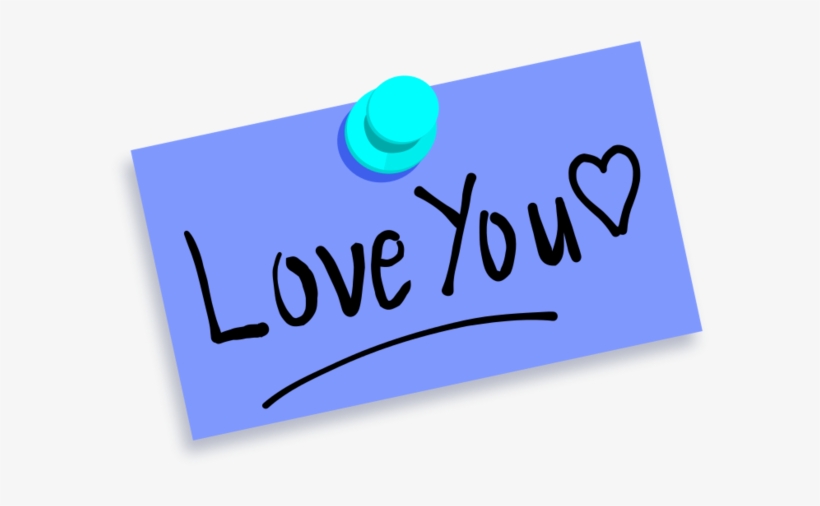 Thumbtack - Love You Clip Art Blue, transparent png #3214517