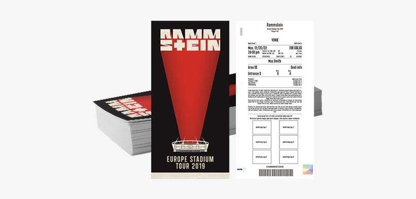 Rammstein Ticket - Rammstein, transparent png #3216386