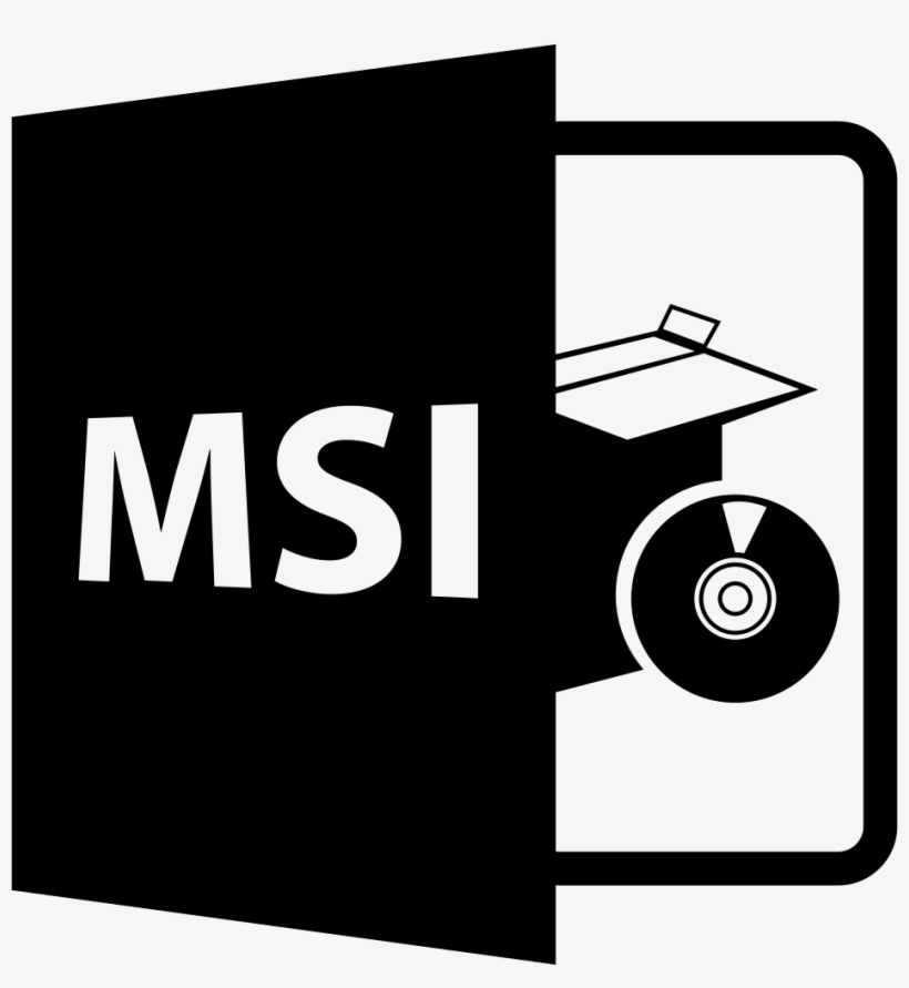 Msi File Format Symbol Comments - Powerpoint Logo Black And White, transparent png #3217113