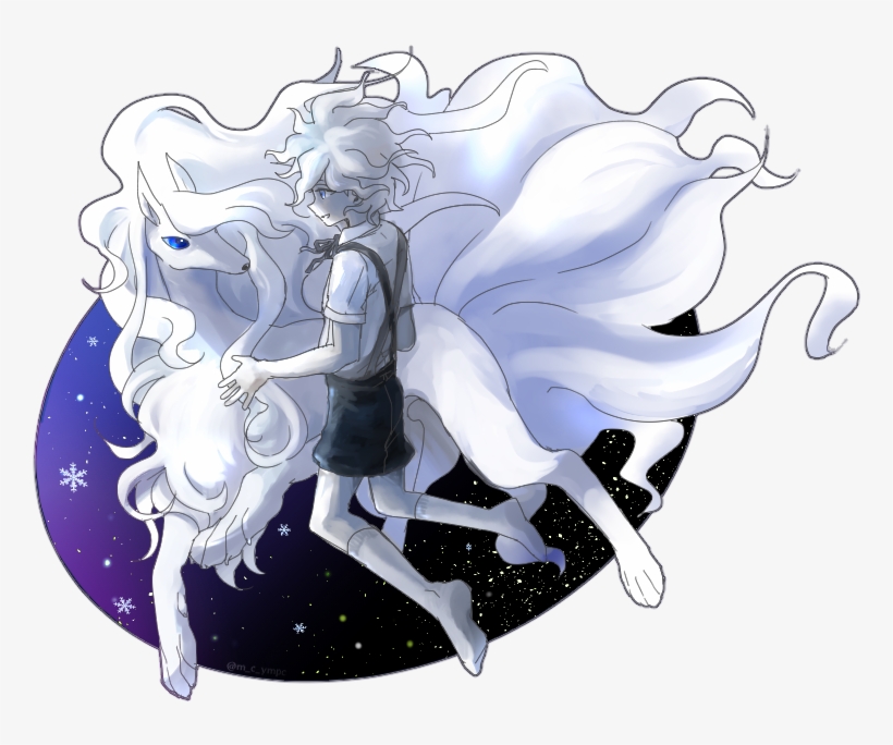 Alolan Ninetales And Komaeda Nagito , Pokemon - Illustration, transparent png #3217512