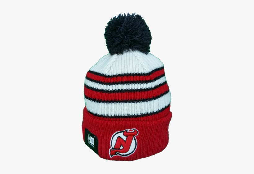 New Jersey Devils Traditional Stripe Pom Toque - Beanie, transparent png #3219465