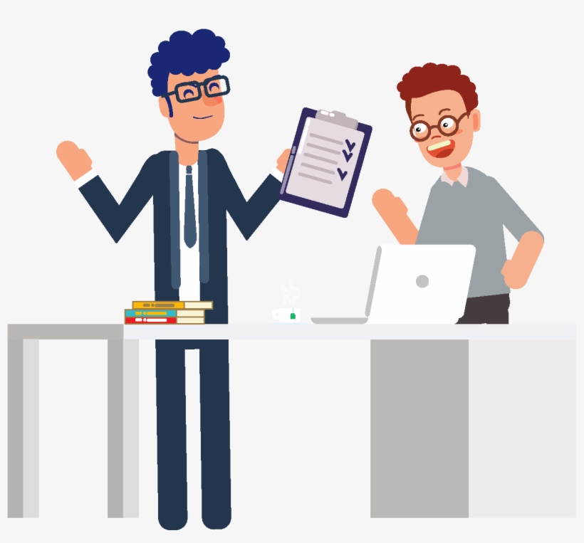 Cartoon Office Discussion Elements - Cartoon, transparent png #3219886