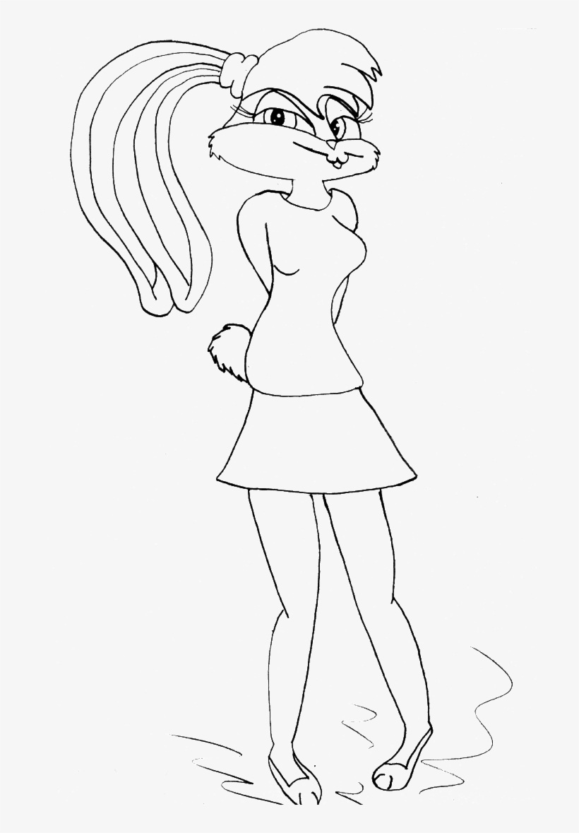 Lola Bunny Shy Coloring Pages - Bugs Bunny Cartoon Coloring, transparent png #3220110