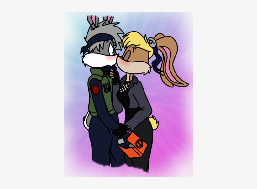 Kiss Clipart Bunny - Bugs Bunny Y Lola Bunny Kiss, transparent png #3220159