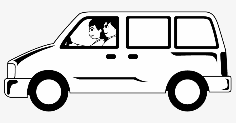 Black And White Clip Art Van, transparent png #3220186