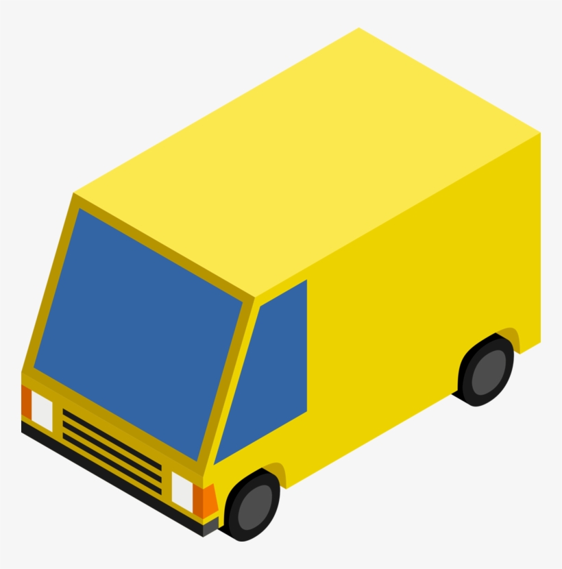 Minivan Car Truck Vehicle - Yellow Van Clipart, transparent png #3220341