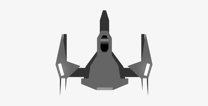 Futuristic Spaceship Png Download - Simple Spaceship Top Down, transparent png #3220715
