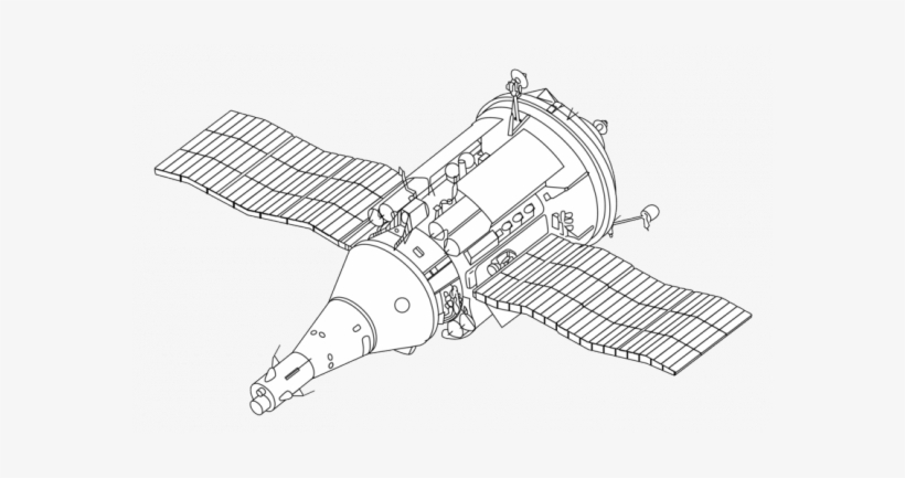 Nasa A Line Drawing Of The Tks - Tks Spacecraft, transparent png #3220917