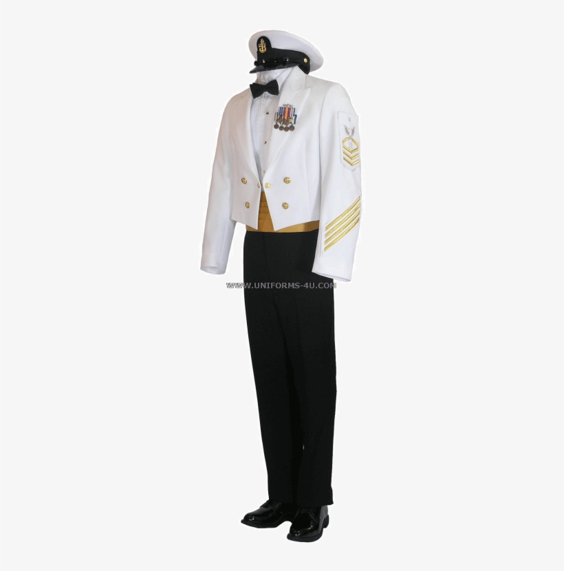 Us Navy Dinner Dress White Cpo / Enlisted Uniform - Navy Dinner Dress Whites, transparent png #3221300