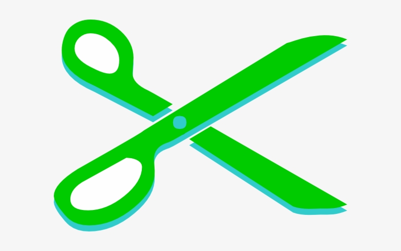 Green Clipart Scissors - Green Scissors Clip Art, transparent png #3221667