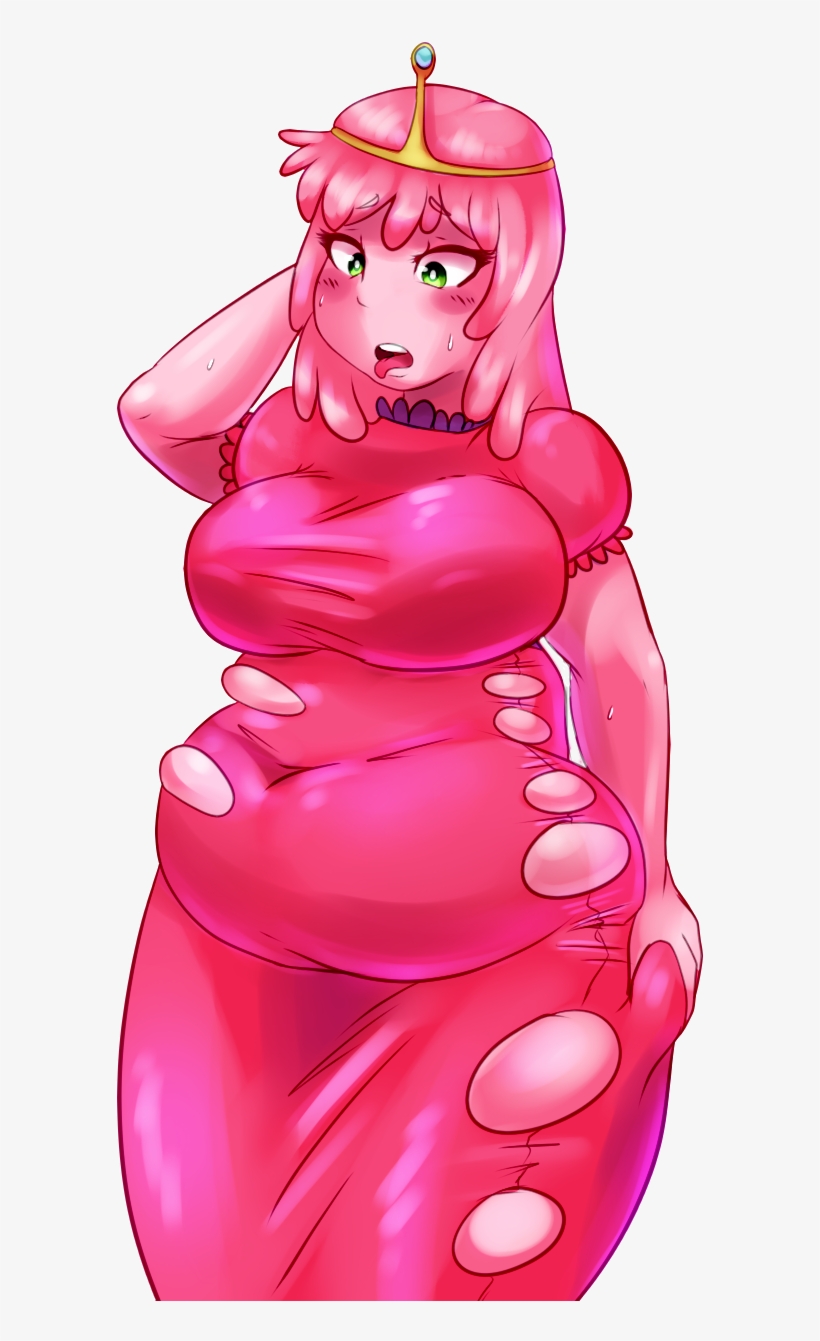 Fat Princess Chewing Gum Princess Bubblegum Pink Fictional - Adventure Time Belly Expansion, transparent png #3222327