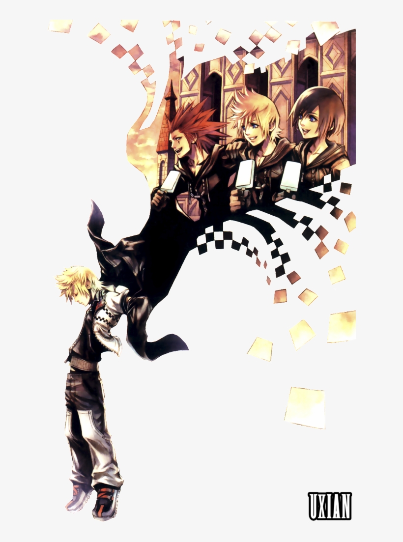 Roxas Falling Photo Roxasaxelxion - Kingdom Hearts Key Art 2, transparent png #3222497