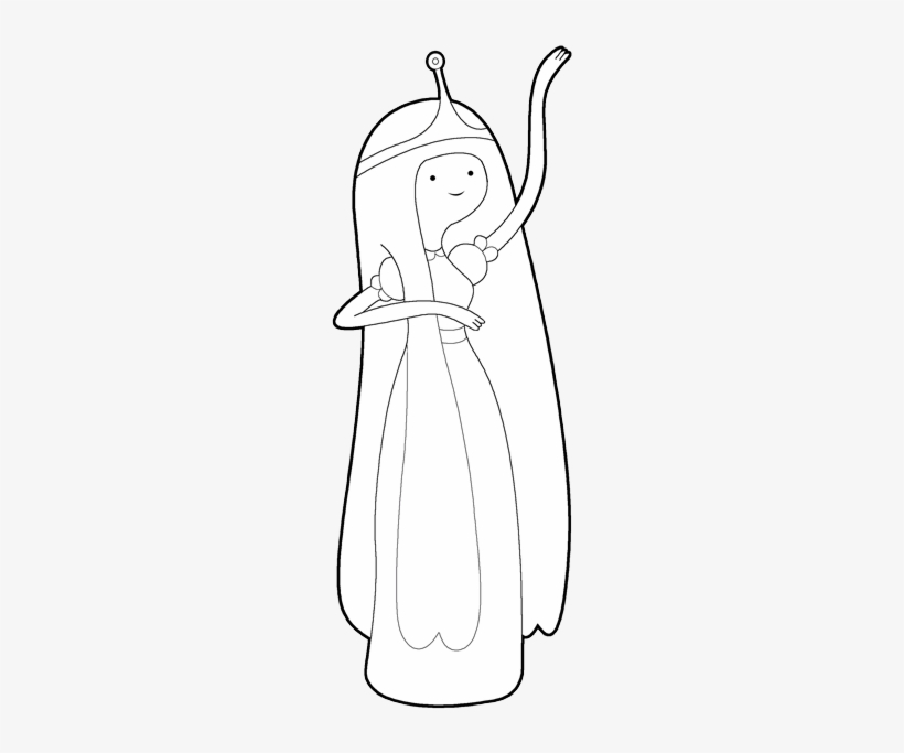 Step Finished - Young Princess Bubblegum Outline, transparent png #3222597