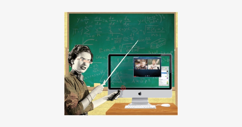 Lessons From The Chalkboard - Side Profile Of A Teacher Pointing, transparent png #3222620