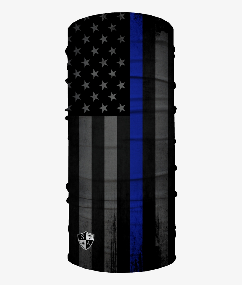 Thin Blue Line Flag - Blackout American Flag, transparent png #3222826