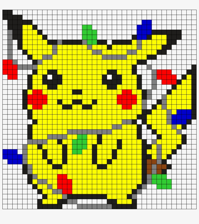 Christmas Lights Pikachu Perler Bead Pattern / Bead - Christmas Pokemon Hama Beads, transparent png #3222889