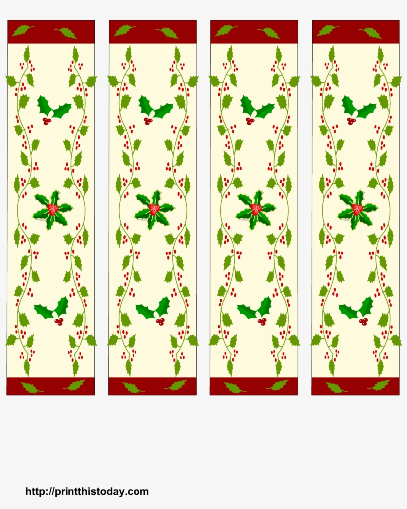 Bookmarks With Christmas Pattern - Print Bookmark For Christmas, transparent png #3223472
