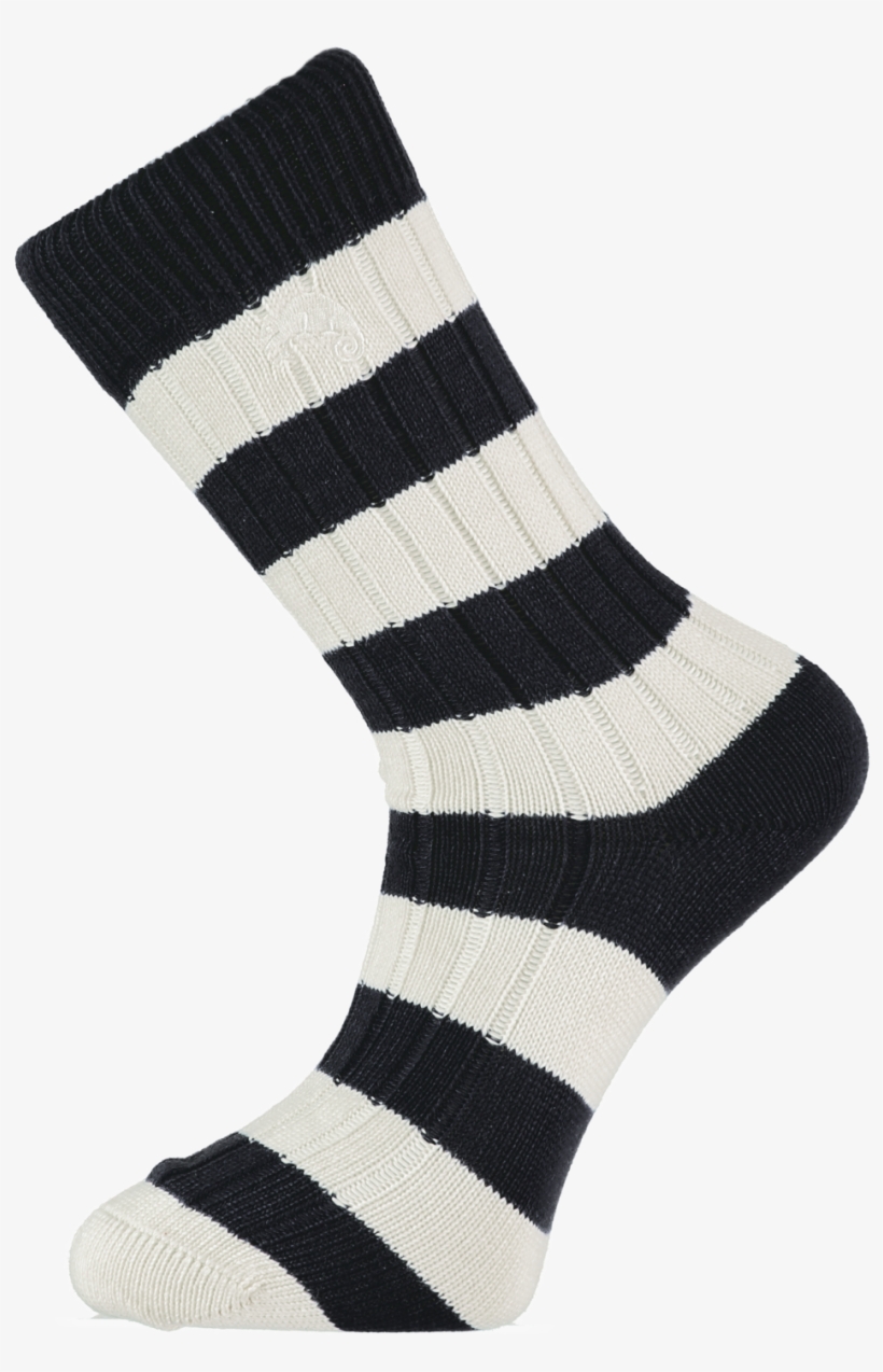Black And White Striped Socks - Black And White Wool Socks, transparent png #3223674