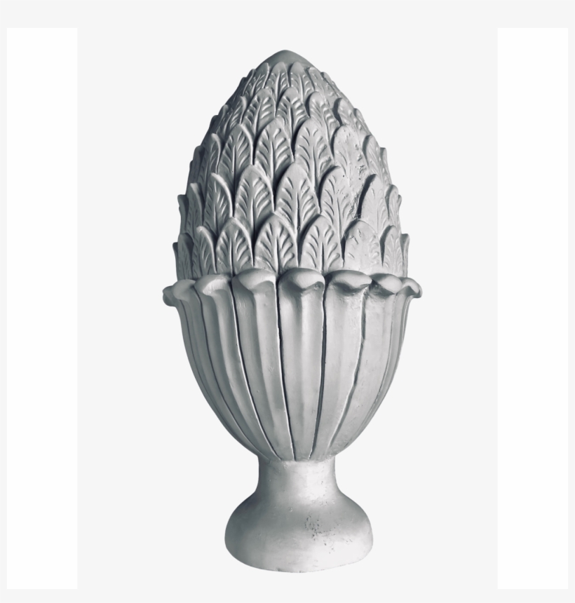 Plaster Finial 9 1/2" Diameter X 18" High - Plaster, transparent png #3223709