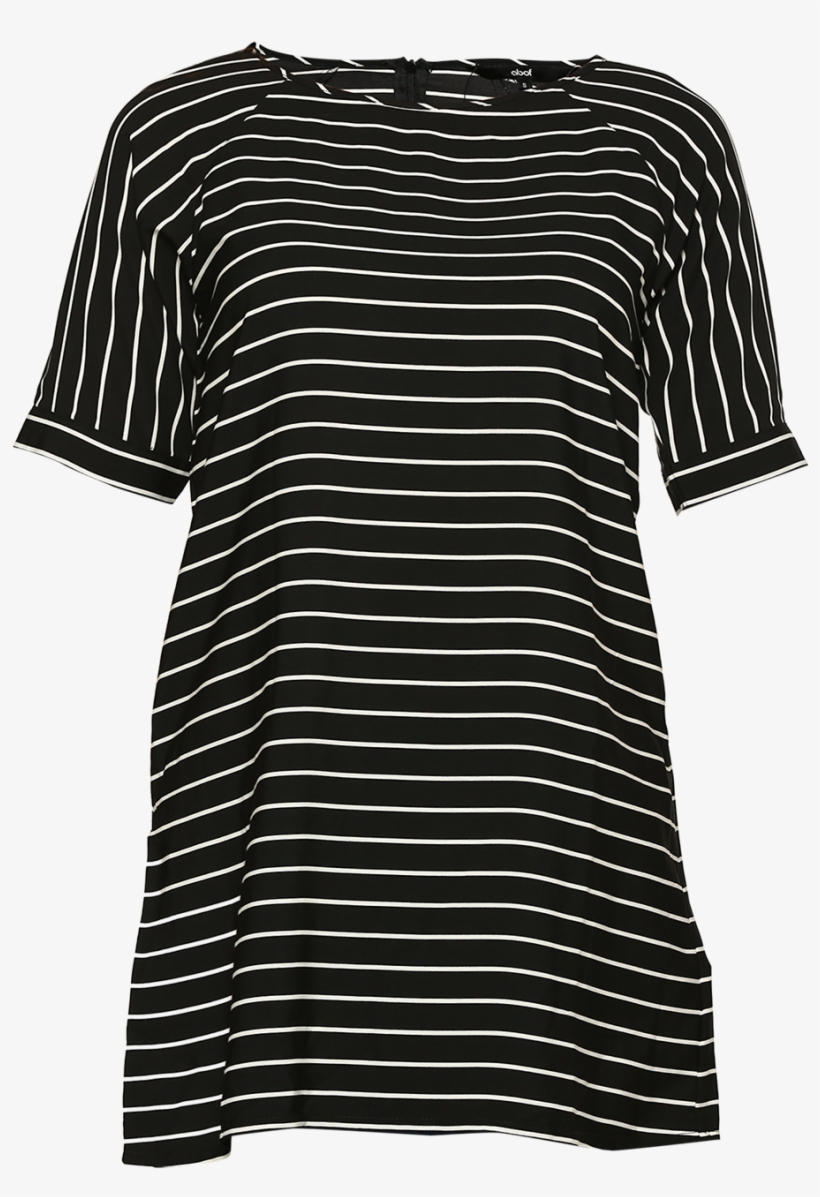 Abof Women Black & White Striped Relaxed Fit Tunic - Conjuntos De Vestidos Con Saco, transparent png #3223933