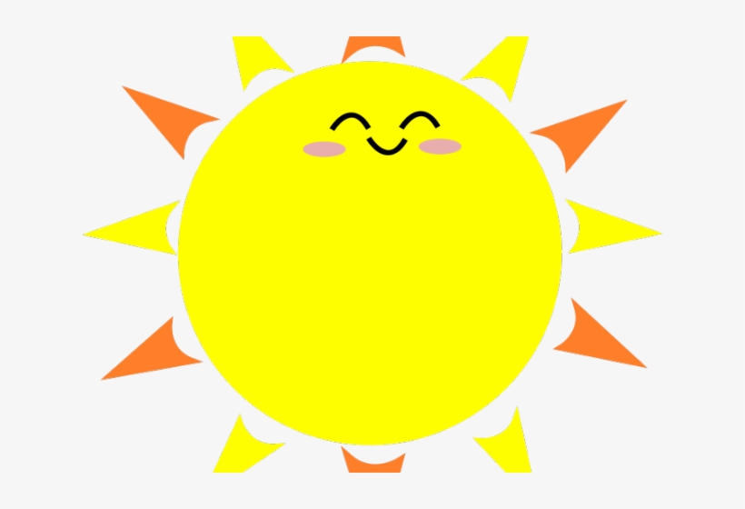 Cute Sun Clipart - Cartoon Sun With Black Background, transparent png #3224215