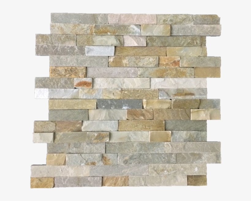Golden Sand Quartzite 6" X 24" Interlocking Ledgerstone - Stone Wall, transparent png #3224520