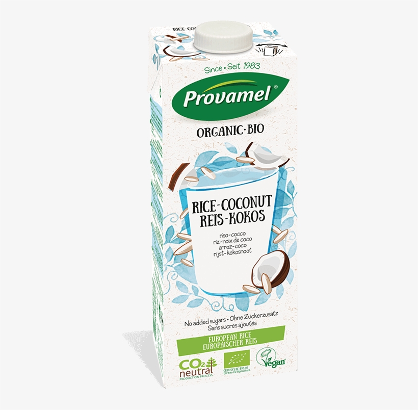 Rice With Coconut Drink - Provamel Coconut Rice Milk Choco Bio 1l, transparent png #3224614