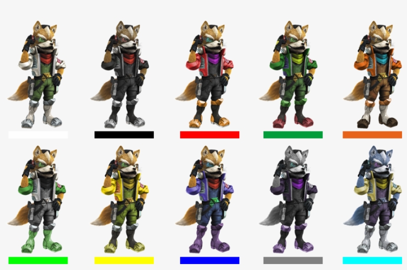 Added To Fox, Using The Zero Fox Design By Kth - Super Smash Bros Fox Alts, transparent png #3224803