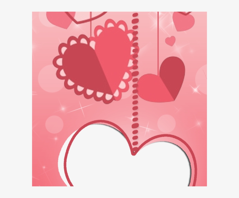 Valentines Day Frame With Heart - Heart, transparent png #3226468