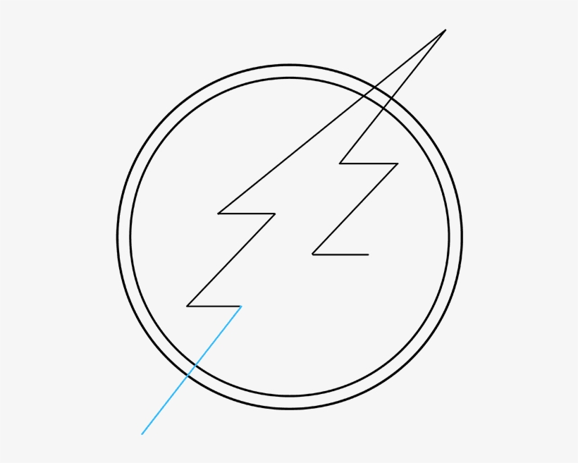 How To Draw The Flash Logo Really Easy Drawing Tutorial - Drawing, transparent png #3226873