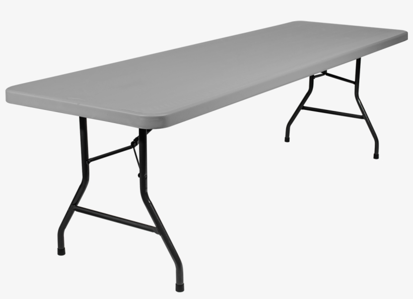 96″ Rectangular Plastic Folding Table - Banketttisch, transparent png #3227645