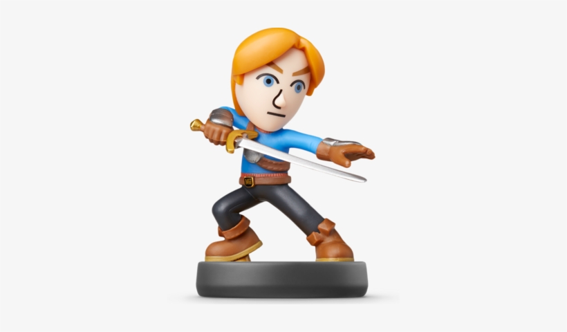 Mii Swordfighter Amiibo Figure - Mii Sword Fighter Amiibo, transparent png #3227995