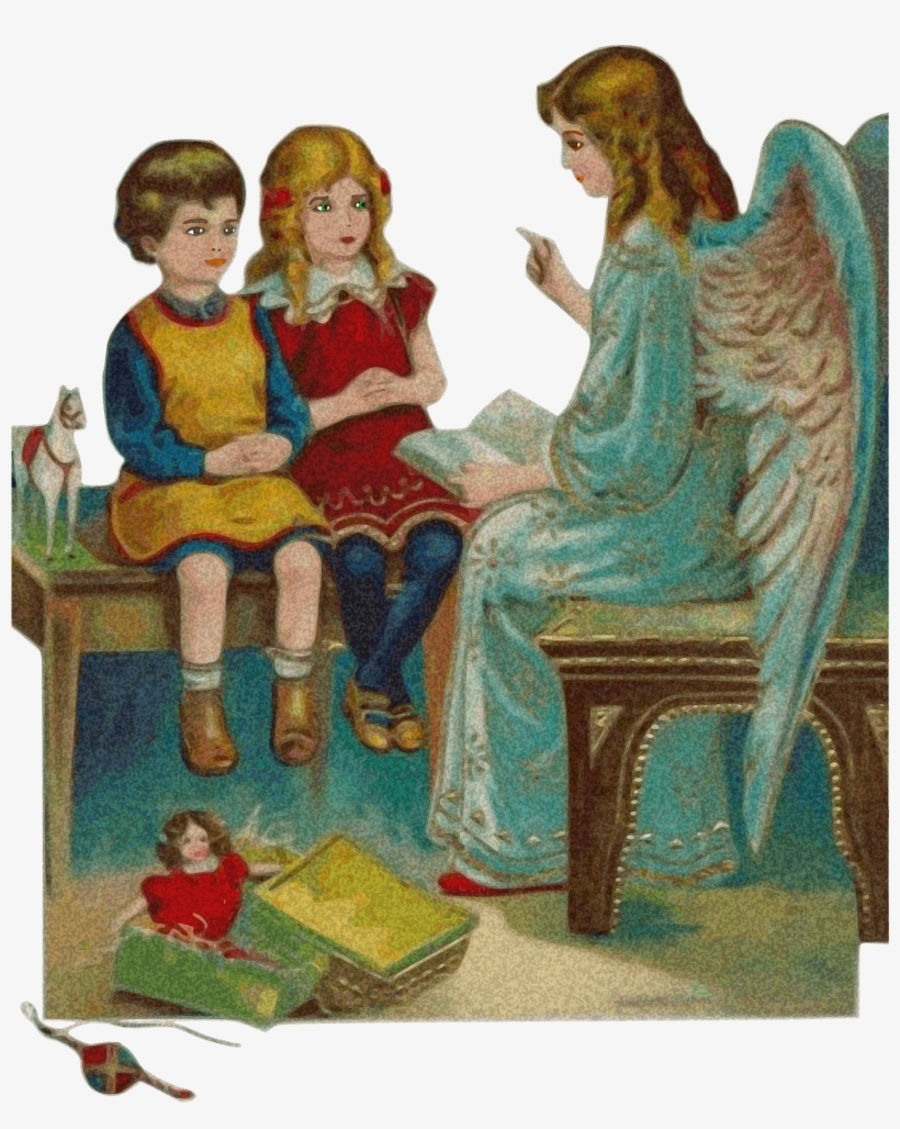 Angel Angelology Children Boy Girl 1347118 - Boy Angel With Girl, transparent png #3228091