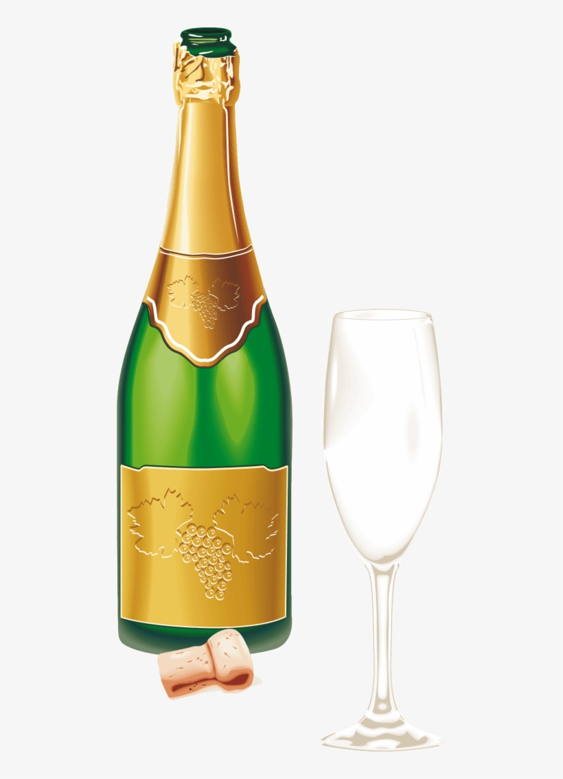 Free Png Sparkling Wine From A Bottle Png Images Transparent - White Wine Bottle And Glass Png, transparent png #3228193