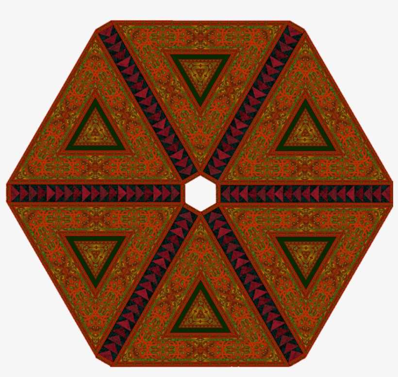 Border Print Tree Skirt - Circle, transparent png #3228256