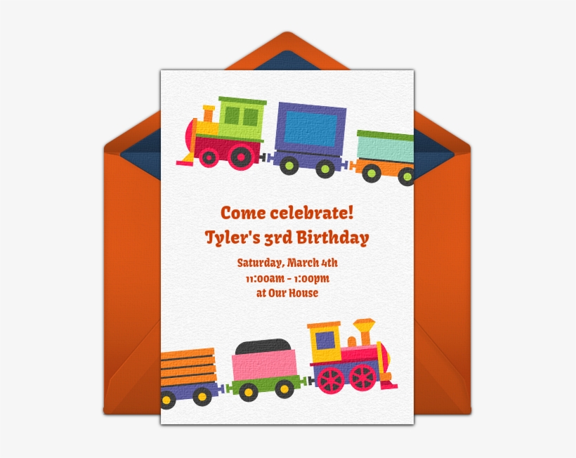 Toy Train Online Invitation - Toy Vehicle, transparent png #3228408